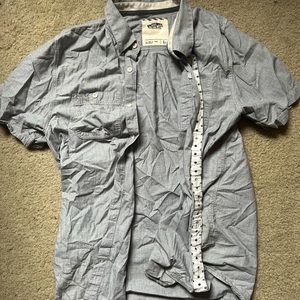 Vans Gray Button Up Large